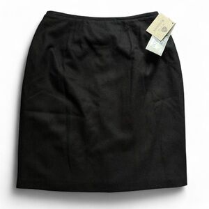 Classic Black Women's Wool Skirt